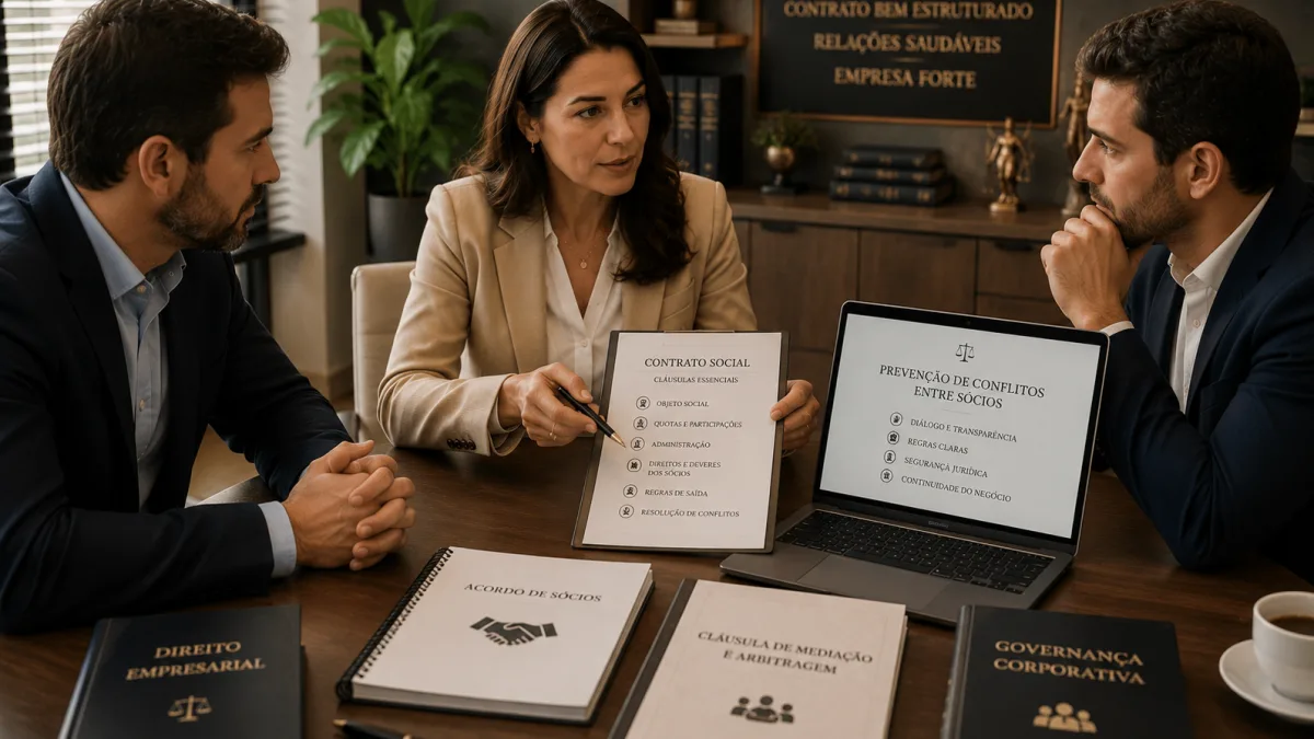 Contrato social e conflitos entre sócios na prevenção de disputas empresariais